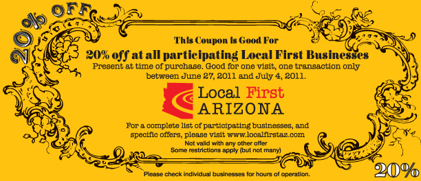 Local First Arizona Golden Coupon