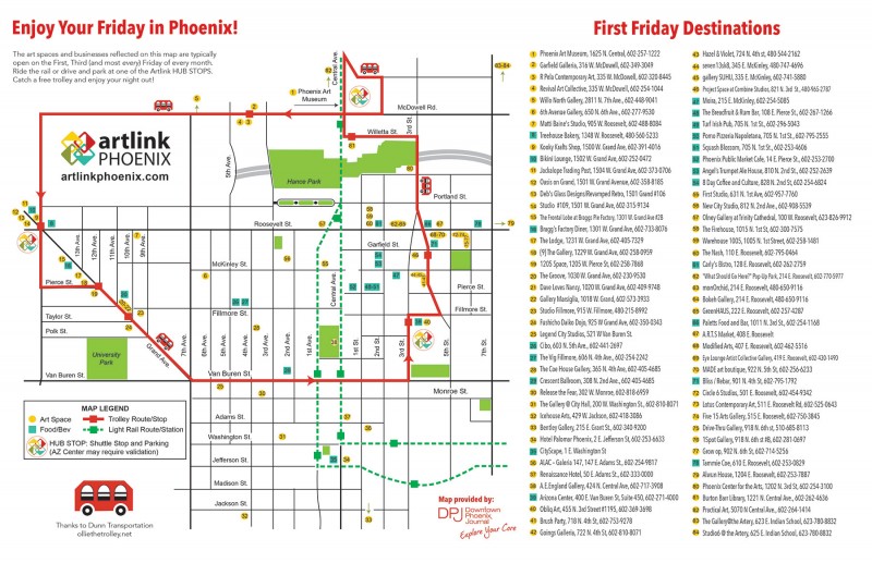 First Friday Ideas and Map for December